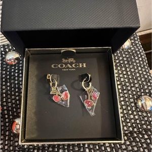 Heart Cherry Huggie Earrings